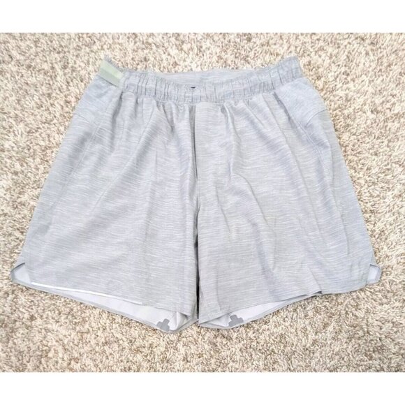 Lululemon Shorts Mens Medium 6" Gray Lined Gym Running - Picture 1 of 6
